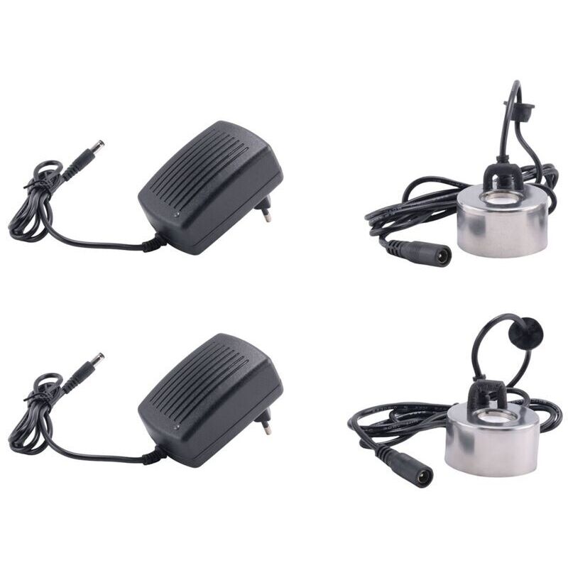 2 PièCes SéRies avec la Prise 45Mm Humidificateur Ultrasonique Brumisateur Industriel Incubateur 24V NéBuliseur Atomiseur Brumisateur de TêTe Prise