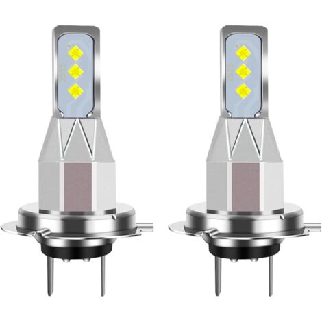 2 PièCes SéRies H7 LED Ampoules Phare de 20000LM 6000K LumièRe Blanche 80W 6SMD Ampoules Voiture Antibrouillard Clignotants