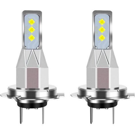 2 PièCes SéRies H7 LED Ampoules Phare de 20000LM 6000K LumièRe Blanche 80W 6SMD Ampoules Voiture Antibrouillard Clignotants