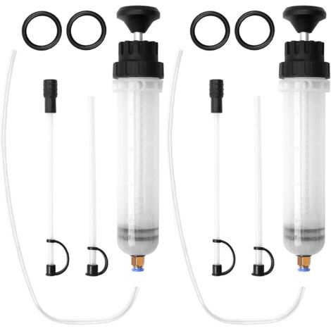 2 Pièces Seringue d'aspiration d'huile, Seringue a Huile Boite Vitesse 500cc, Huile Aspiration Seringue avec Tuyaux pour Liquide de Frein, Huiles de Transmission, Liquide de Refroidissement