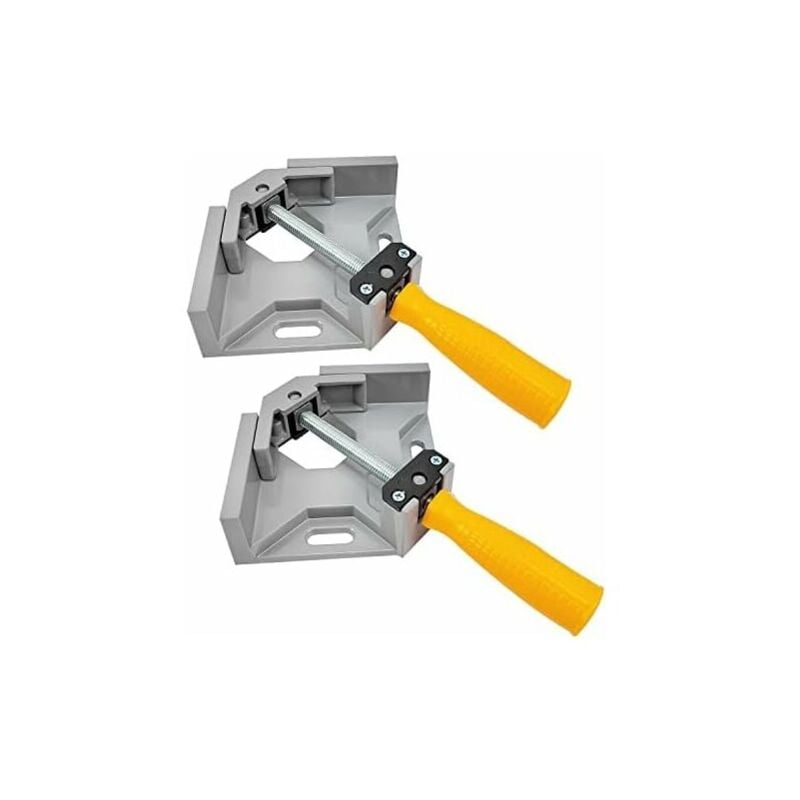 2 Pièces Serrage Angulaire,90 Degrés Serre Joint Angle Parfait,2 Poignée Ajustable, Étau de Serrage pour Menuiserie Charpentier, Outillage à Main