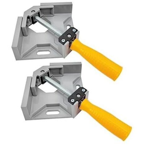 2 Pièces Serrage Angulaire,90 Degrés Serre Joint Angle Parfait,2 Poignée Ajustable, Étau de Serrage pour Menuiserie Charpentier, Outillage à Main