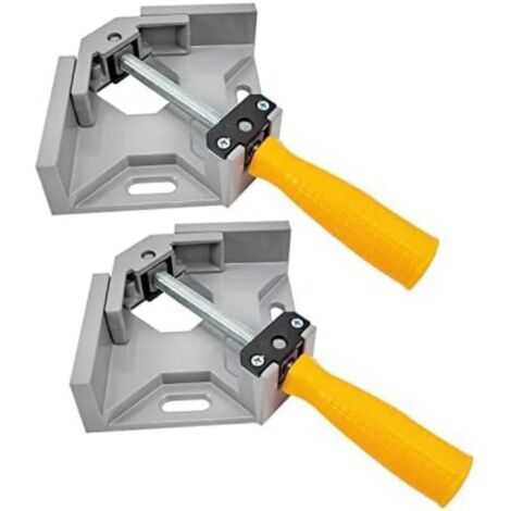 2 Pièces Serrage Angulaire,90 Degrés Serre Joint Angle Parfait,2 Poignée Ajustable, Étau de Serrage pour Menuiserie Charpentier, Outillage à Main
