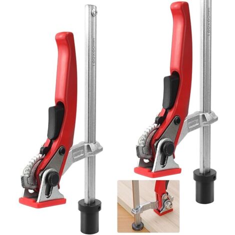 2 Pièces Serre Joint à Levier, Élément de Serrage ø20 pour Tables Multifonctions, Presse à Serrage Rapide Réglables, Plage de Serrage 160, Profondeur de Gorge 60