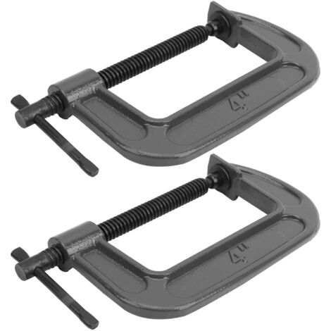 2 Pièces Serre-joints en Acier Malléable Type G et C pour Menuiserie, Outil Industriel Résistant