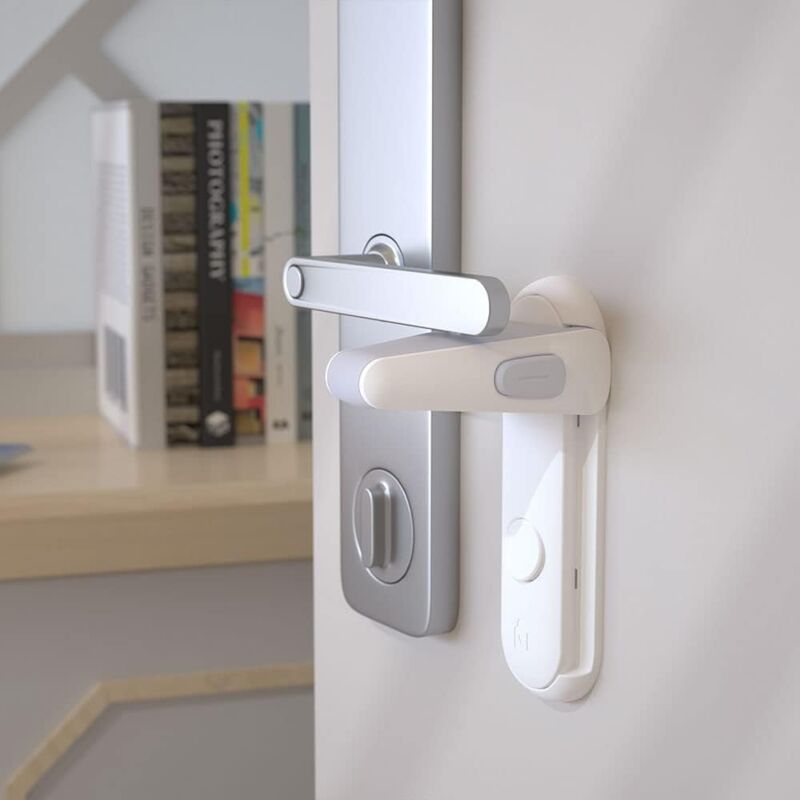 Linghhang - 2 Pièces Serrures à levier de porte pour enfants et petproof, serrures de poignée de porte pour tout-petits, serrures de sécurité pour