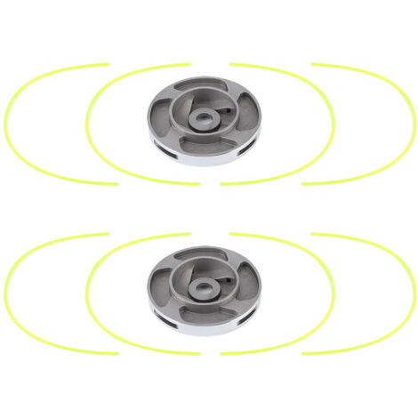 2 pièces/set Tête de coupe universelle avec fil de coupe de rechange Accessoire pour tondeuse à gazon Argent 16 mm