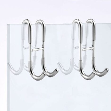 2 Pieces Shower Hook, Shower Enclosure Wall Hook, No Drilling
