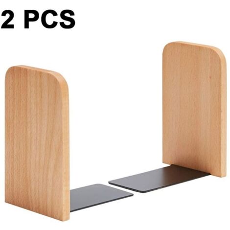2 Pièces simples en Bois serre-Livres, épaissi Étagères de livres, serre-Livres en bois Massif, pour les Étudiants, une Tête ronde / carrée Tête(Vierkantkopf de Hêtre)