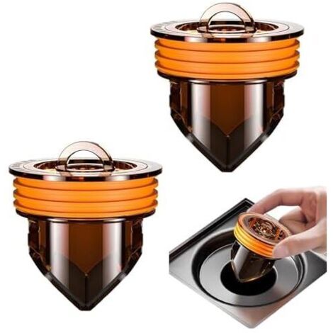 2 pièces Siphon de Sol Anti-refoulement, siphon de sol à suspension magnétique anti-odeur, clapet anti-retour pour évier de douche, bouchon d'égout unidirectionnel pour salle de bain