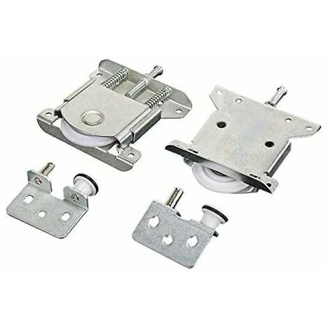 2 Pieces Sliding Door Roller, Wardrobe Door Sliding Door Parts, Wheels, Rollers, Wardrobe Runner Slides, Cabinet Sliding Door Rollers with Wheels, 30kg load