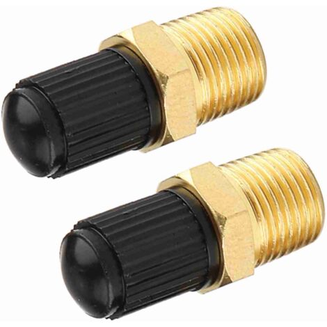 2 Pièces Soupape de Remplissage pour Réservoir d'Air Compresseur en Laiton 1/8" NPT Mâle