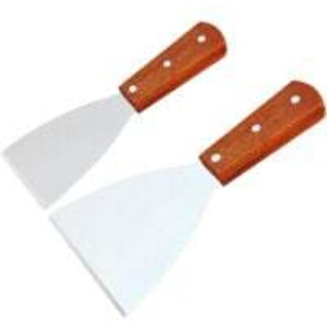2 pièces Spatules Acier Inoxydable avec Manche Lot de Grattoirs Pâtisserie Polyvalents pour Pizza Steak et Gâteaux Outils de Cuisine Grand Petit