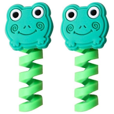 2 Pièces Support Câble Silicone pour Chargeur USB, Souris, Casque - Fixation Câble Frog