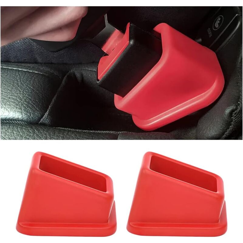 2 Pièces Support de Boucle de Ceinture de Sécurité de Voiture, Porte-Boucle Ceinture Sécurité En Silicone, Boucle Rehausseur pour Ceintures de