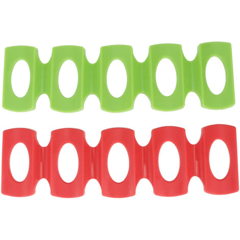 2 Pièces Support de Bouteille en Silicone pour Réfrigérateur - Rangement Canette de Bière et Vin - Rouge et Vert