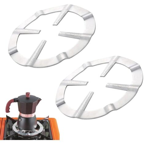 2 Pièces Support De Casserole Moka, Support Pot À Moka Acier Inoxydable Pour Cuisinière Gaz Rond Métal Réducteur D'Anneau De Gaz Cafetière Réducteur Étagère Anneau Pour Cuisson - 13.4C
