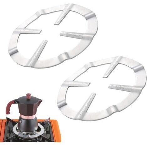 2 Pièces Support De Casserole Moka, Support Pot À Moka Acier Inoxydable Pour Cuisinière Gaz Rond Métal Réducteur D'Anneau De Gaz Cafetière Réducteur Étagère Anneau Pour Cuisson