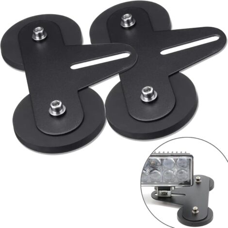 Support Universel Pour Barres Lumineuses - Lot De 2 - Pour Tubes Ronds 19-32 Mm - Alliage Aluminium - Installation Sans Perçage - Pour 4x4, Camion, Moto
