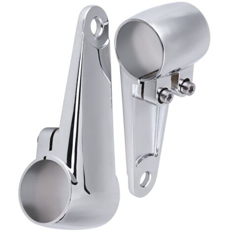 2 pièces Support de Phare Moto Chromé Montage Latéral Fourche Avant pour Tube Fourche 35mm-41mm