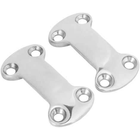 2 Pièces Support de Sangle en Acier Inox 316, Fixation Marine Anticorrosion avec Vis pour Bateaux, Quincaillerie Nautique