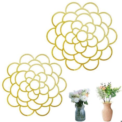 2 pièces Support de Vase en Acier Inoxydable pour Arrangements Floraux