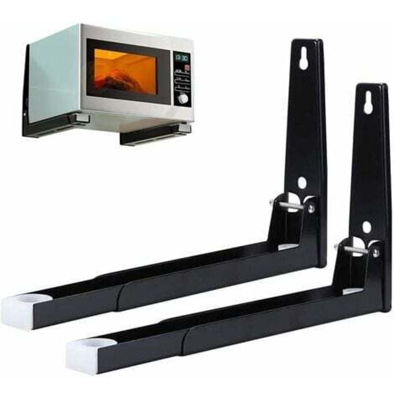 Yzmrbdqc - Support de four à Micro-ondes Support Mural en Acier Inoxydable Supports D'étagère Pliables Réglables pour Accessoires de Cuisine à