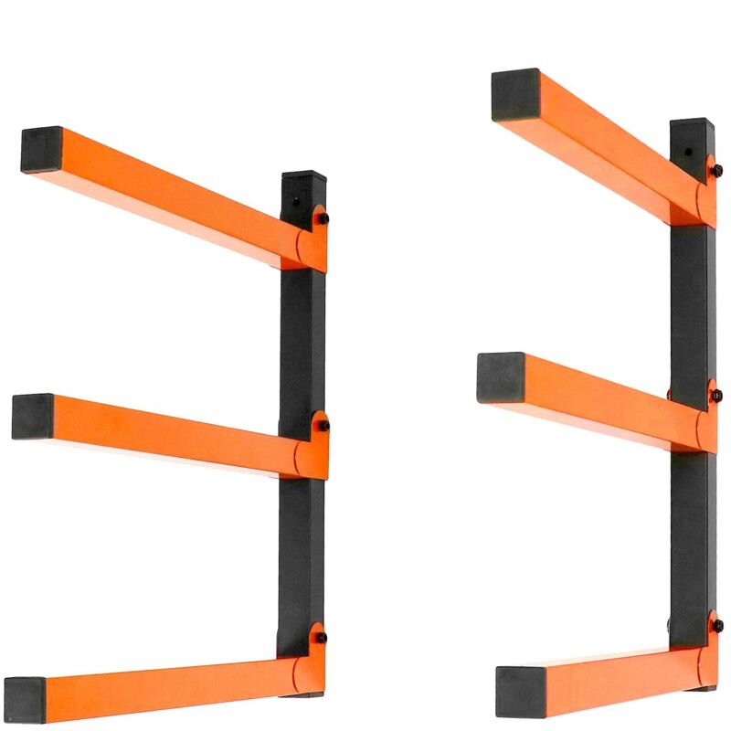 2 Pièces Support mural, support rangement de garage, chargeable jusqu'à 100 kg, pliable, pour échelle, vélos, planche