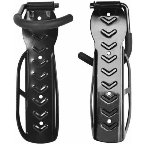 2 Pièces Support Velo Mural, Râteliers à Vélo, Porte Vélo Mural, Vélos Supports Muraux avec Accessoires, Crochet pour Vélo, Range Velo Rangemen Noir