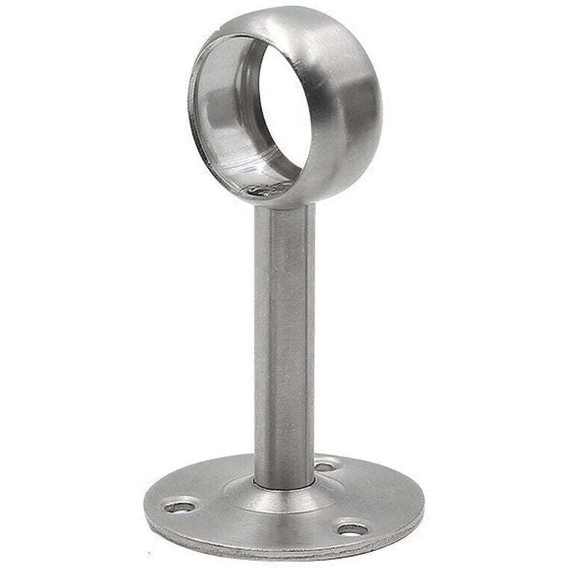 2 pièces supports de tringle à rideau, support de tringle à vêtements en forme de u en acier inoxydable avec vis et tubes d'expansion pour armoire à