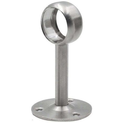 2 pièces supports de tringle à rideau, support de tringle à vêtements en forme de U en acier inoxydable avec vis et tubes d'expansion pour armoire à rideau de douche (25mm)