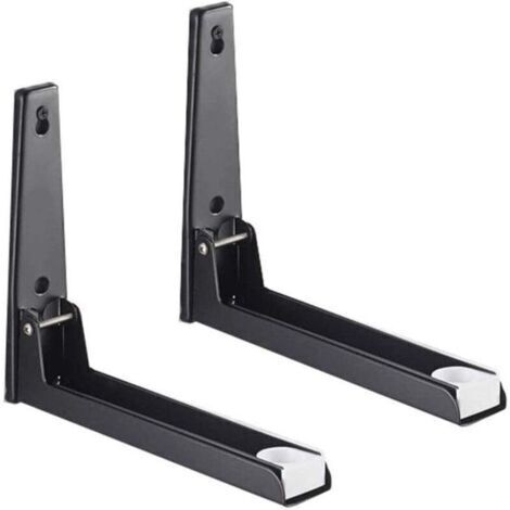 2 Pièces Supports Micro Ondes en Acier Inoxydable, Support Micro Ondes avec Bras Extensible, Support Mural Étagère pour Micro Ondes, pour Cuisine-