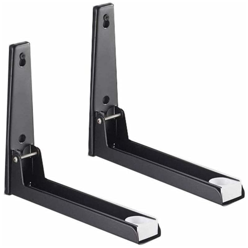 2 Pièces Supports Micro Ondes en Acier Inoxydable, Support Micro Ondes avec Bras Extensible, Support Mural étagère pour Micro Ondes, pour Cuisine-Fei