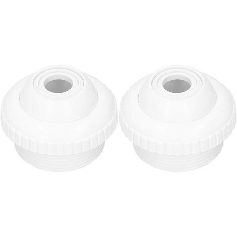 2 Pieces Swimming Pool Return Nozzle - Skimmer Pool Nozzle for Steel Wall Pools - Return Nozzle with Swivel Head Swimming Pool Accessories - 1.5 Inch External Thread - White