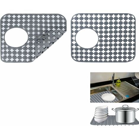 iDesign Protège-évier Orbz 70660, grand tapis de vidange en plastique  découpable, transparent : : Cuisine et Maison