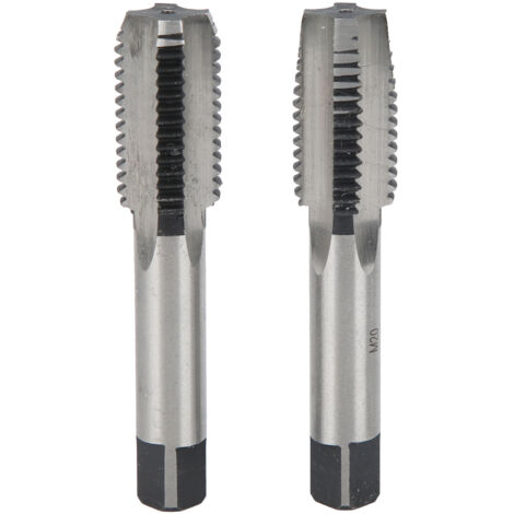 2 Pièces Tarauds M20 à Filetage Métrique, Acier au Carbone pour Première et Deuxième Main, Outil de Taraudage à Goutte Droite