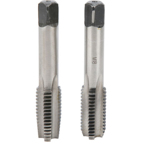2 Pièces Tarauds Mains à Filetage Métrique M18, Acier Carbone pour Bois, Plastique et Aluminium