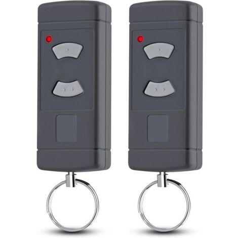 2 pièces télécommande de Porte de Garage pour Hörmann HSE2-40, HS4-40, HSM4-40, Compatible avec Hörmann Boutons Gris 40.685MHz télécommande de Porte de Garage
