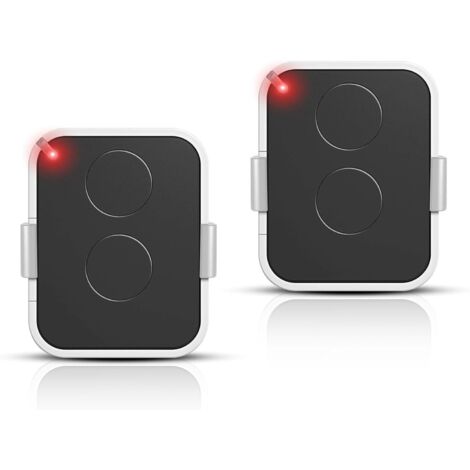 2 Pièces Télécommande Nice 433 MHz Rolling Code, 2 Canaux, Remplacement pour ON1E, ON2E, ON4E, Compatible avec Motorisations Portail et Garage, Portée Jusqu’à 200m, Format Porte-clés Compact