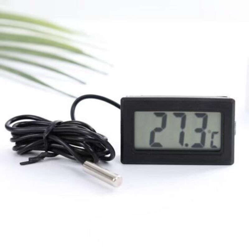 2 Pièces Thermomètre Frigo Digital, Sonde Temperature Numérique avec Écran LCD, Thermomètre Température avec Sonde de Température Capteur Testeur