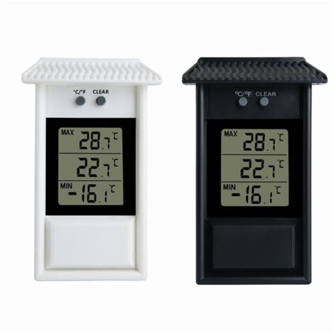 2 Pièces Thermomètre Numérique Résistant aux Intempéries, Utilisable en Intérieur et Extérieur, Mesure Précise de la Température