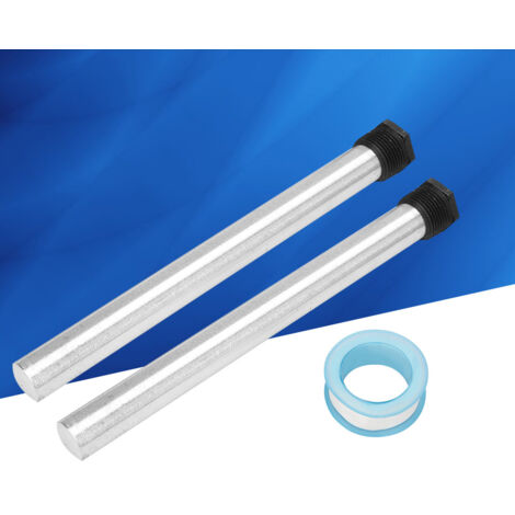 2 pièces Tige Anode Magnésium 21x235mm pour Chauffe-eau, Filetage NPT 3/4