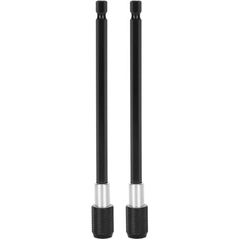 2 Pièces Tige de Prolongement à Verrouillage Automatique et Détachement Rapide pour Perceuse, 150 mm