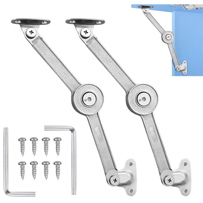 2 pièces Tige de support de porte d'armoire à butée libre, colonne de pression à huile pour porte d'armoire de style japonais, support