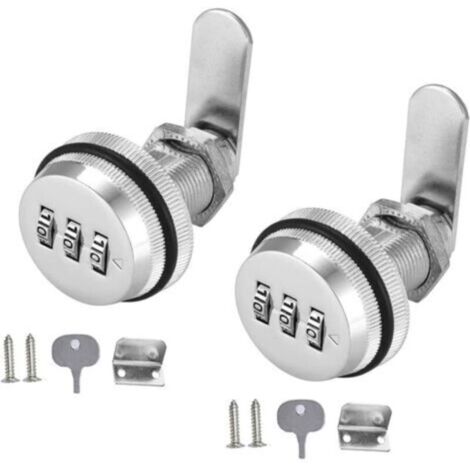 2 Pièces Tiroir de sécurité Boîte aux Lettres. Cam Cabinet Code Lock. Serrure à Came Sans Clé. Serrure de Combinaison. pour la Boîte aux Lettres du Tiroir de l'armoire