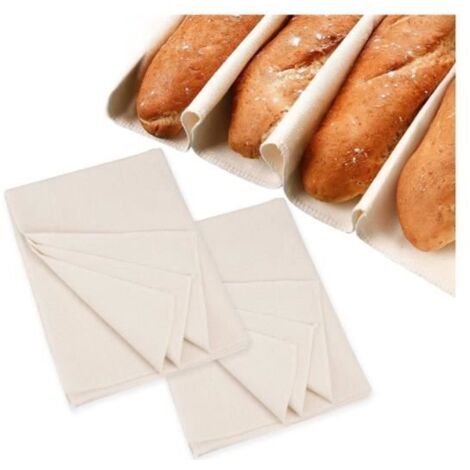 2 Pièces Tissu de Boulanger, Tissu Fermenté, Pain Baguette Couche de Boulanger Professionnel Antiadhésif Tissu de Boulanger pour