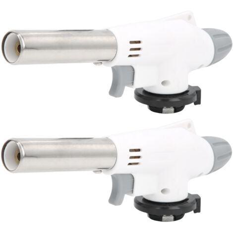 2 Pièces Torche à Gaz Soudage, Brûleur Portable pour BBQ, Camping et Chauffage, Allumeur Compact