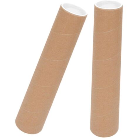 2 pièces Tube de Rangement Carton Épais avec Bouchons Tube Postal Robuste