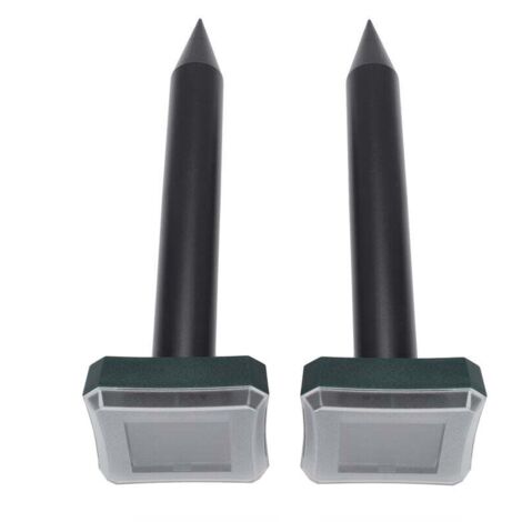 2 pièces ultrasons solaire serpent souris ravageur rongeur répulsif Anti moustique jardin cour