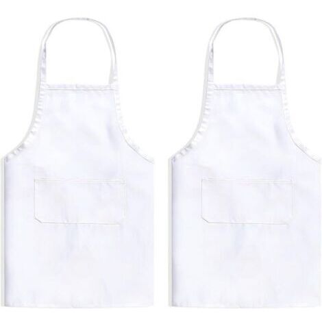 2 pièces - unisexe, taille ajustable - avec deux poches, lavable - convient aux chefs boulangers restaurants barbecues jardiniers et cafés